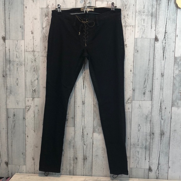 J Branduarte Skinny Minx Suffragette Lace Up Jeans 29 - Picture 2 of 12